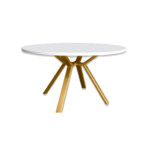 Aster Gold Coffee Table Color: Gold Base / White Top