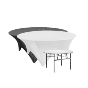 Banquet Table With Black Stretch Cover