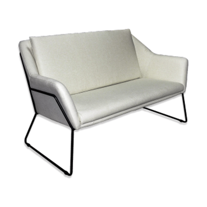 Bismarck 2-Seater Sofa Color: Biege Linen Fabric