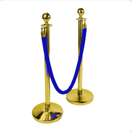 Extension Poles And Ropes Color: Gold And Blue
