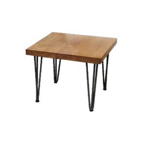 Hairpin Dice Rustic Coffee Table Color: Wooden Table Top / Black Legs