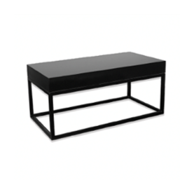 Menorca Rectangular Coffee Table Color: Black
