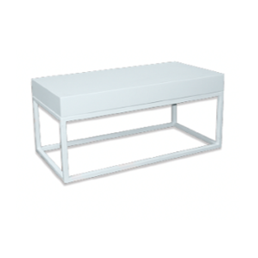 Menorca Rectangular Coffee Table Color: White