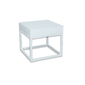 Menorca Side Table Color: White