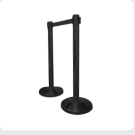 Retractable Stanchion Color: Black