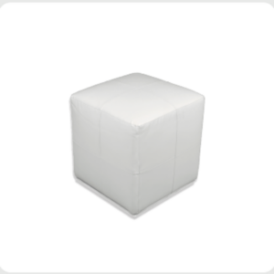 Roma Square Pouffe Color: White