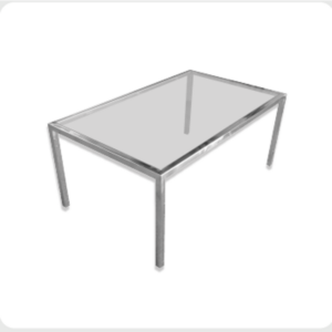 Verre Rectangular Glass Coffee Table Color: Chrome Frame / Glass Top